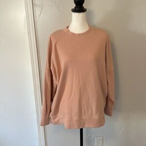 AERIE Distressed Dusty Pink Sweater GUC M